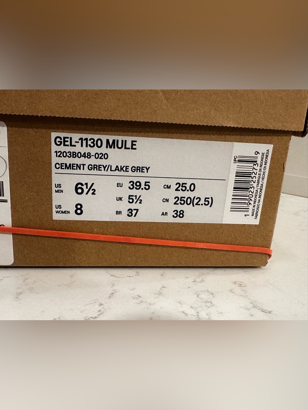 Asics 1130 Mule Cement Grey Women’s 8 - Picture 5 of 5